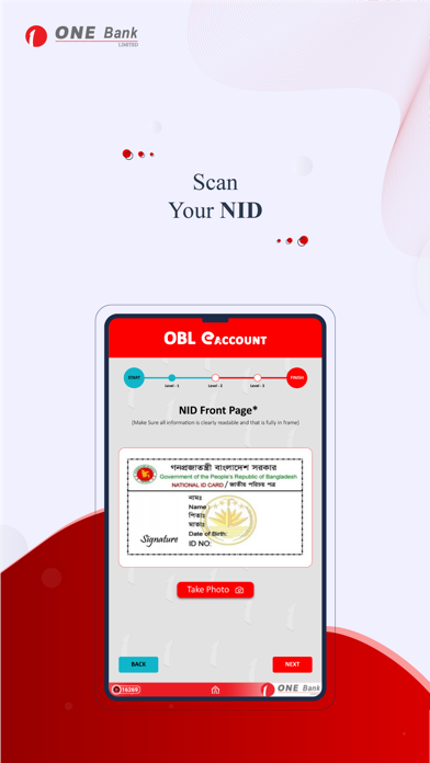 ONE Bank e-Account Screenshot