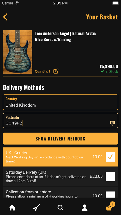 Peach Guitars Screenshot