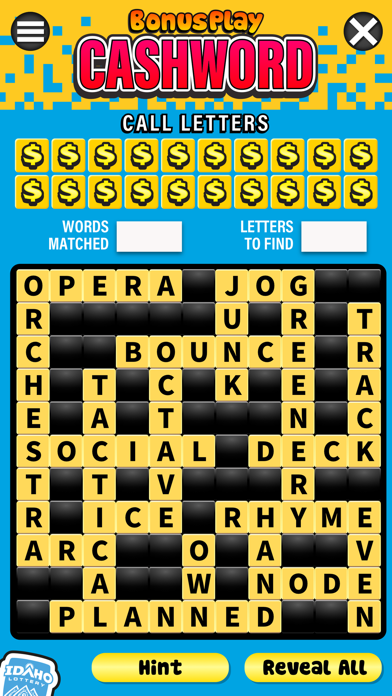 Cashword by Idaho Lottery Screenshot