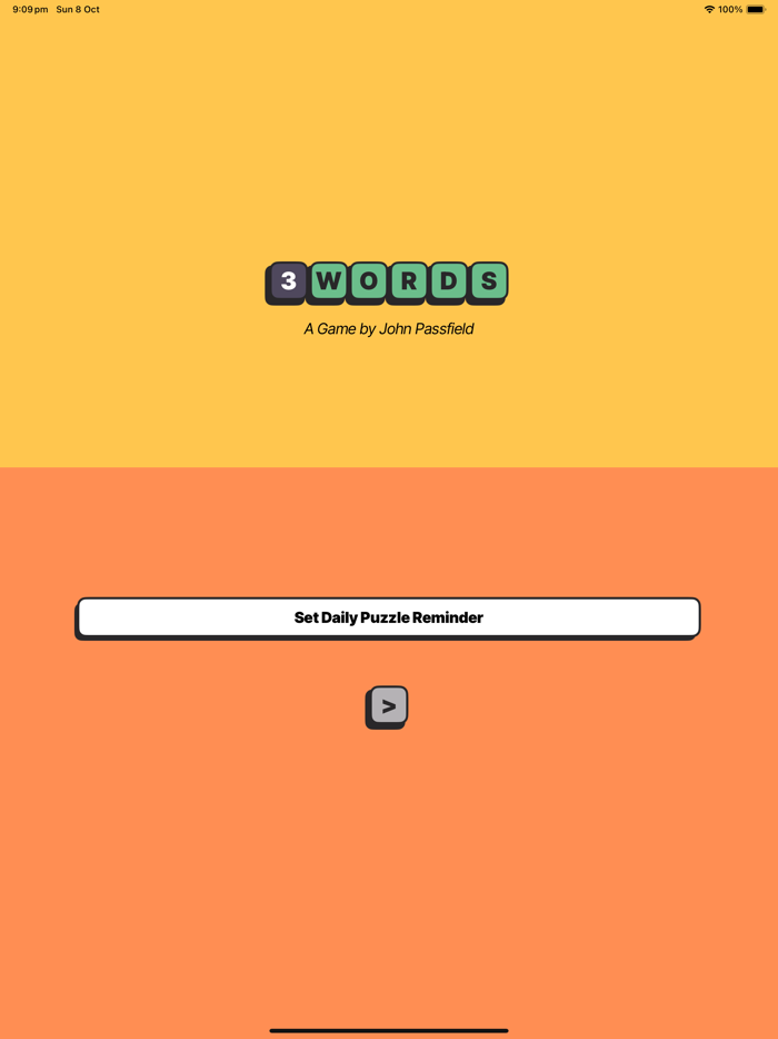 3 Words by John Passfield