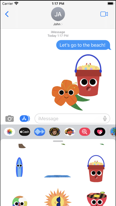 Tropical Vacation Sticker Pack Screenshot
