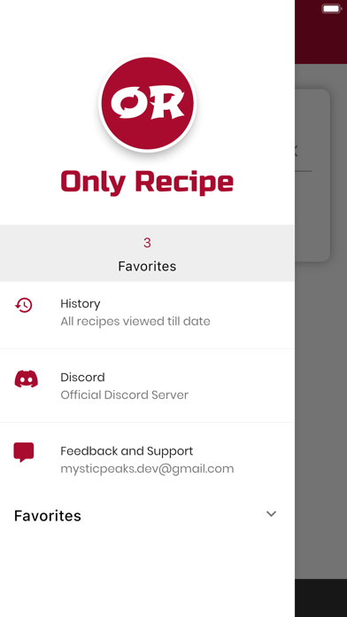 Only Recipe Screenshot