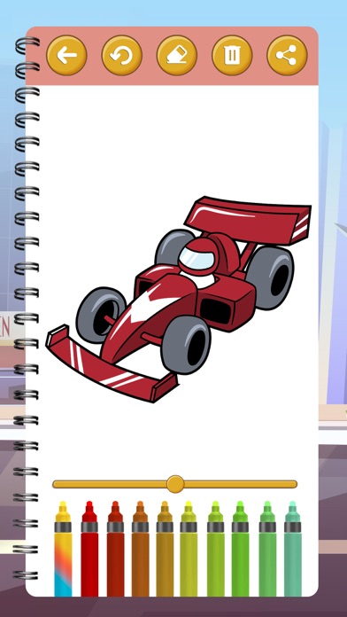 Cute Cars Coloring Book Screenshot