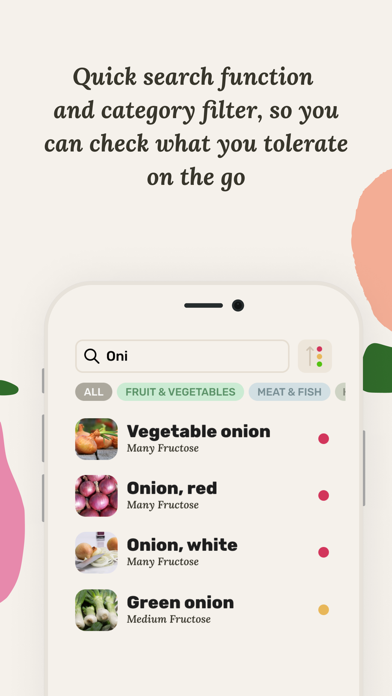 Lunchly: histamine, fructose.. Screenshot
