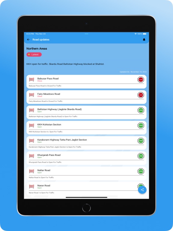 Motorway Conditions Today iPad screenshot 6 - Travel app