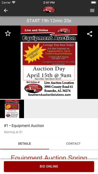 Southern Auction Solutions Screenshot