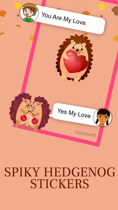 Spiky Hedgehog Stickers Screenshot