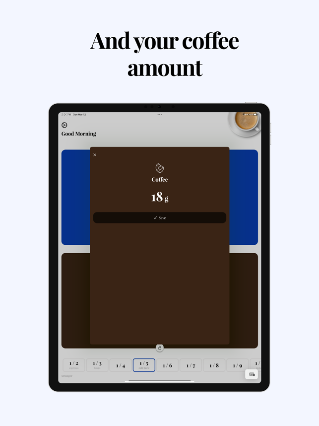 ‎Coffee Brew Ratio Calculator Screenshot