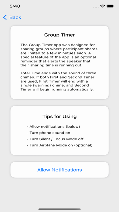 Group Timer Screenshot
