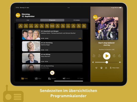 hr1 App iPad screenshot 5 - Music app
