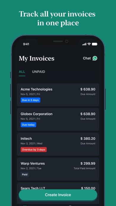 Kepler Invoicing Screenshot