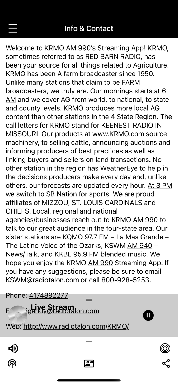 KRMO AM 990 Farm Radio