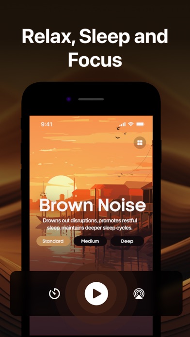 Brown Noise for Sleep Screenshot 2 - AppWisp.com Brown Noise for Sleep Screenshot 2 - AppWisp.com