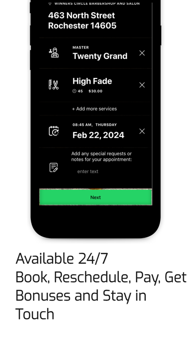 Winners Circle Barbershop iPhone screenshot 4 - Business app