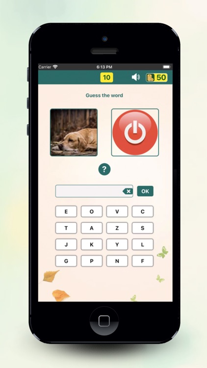 Word by picture puzzle game