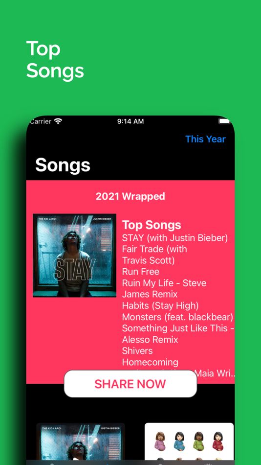 #3. Year-In-Review for Spotify (iOS) โดย: Top Nine