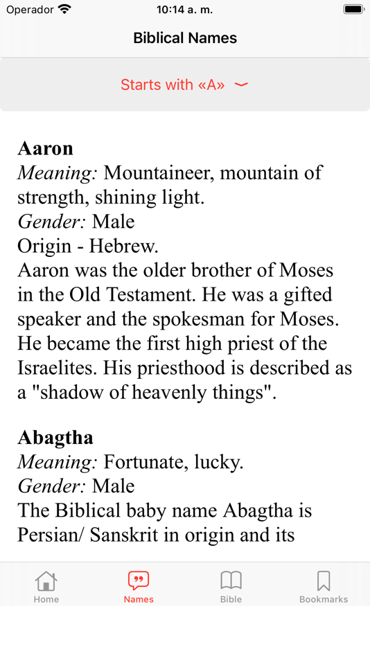 Biblical Names with Meaning - 4.0 - (iOS)