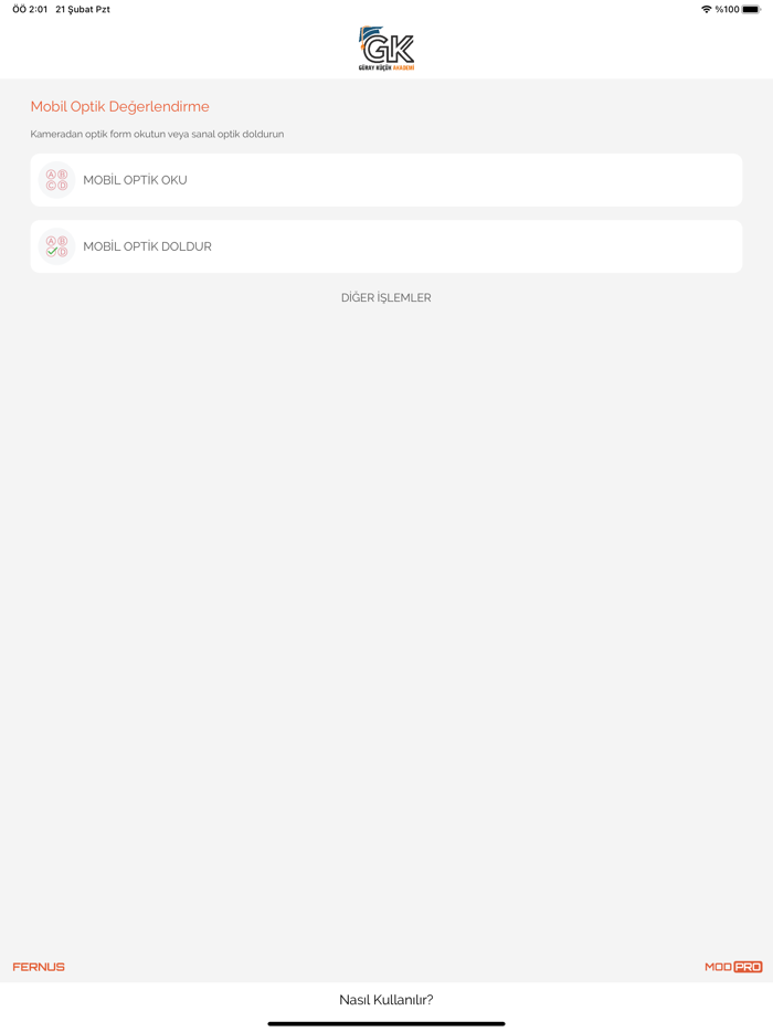 Güray Küçük Optik Okuma