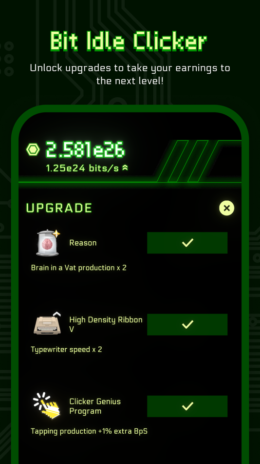 #4. Bit Idle Clicker (iOS) 来自: 宁波群鸟科技有限公司