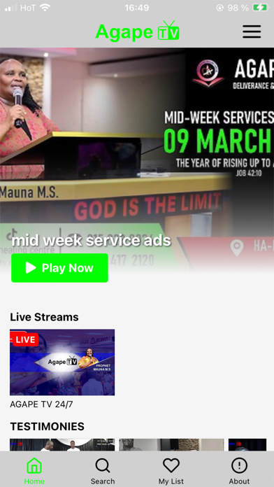 Agape Tv Screenshot