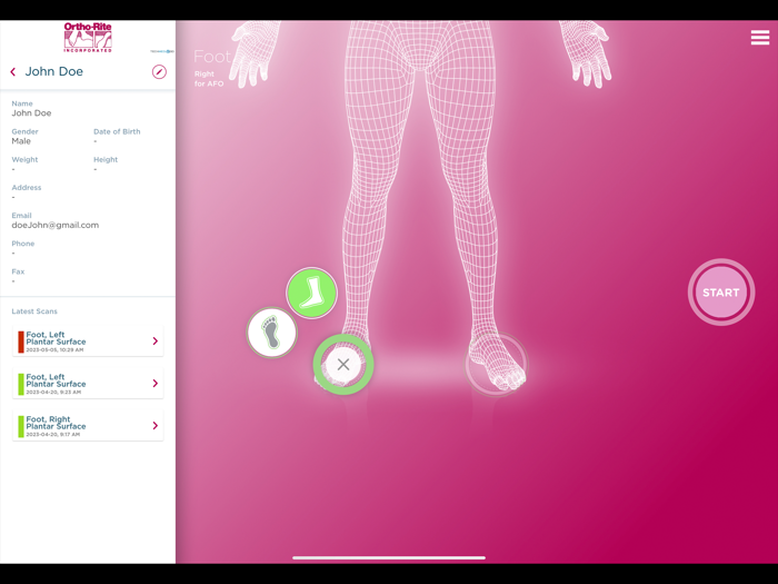 Ortho-Rite 3D Foot Scanner