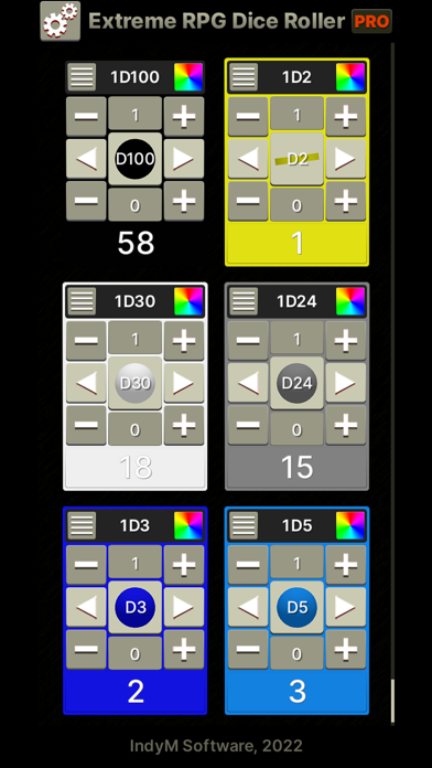 Extreme RPG Dice Roller Screenshot