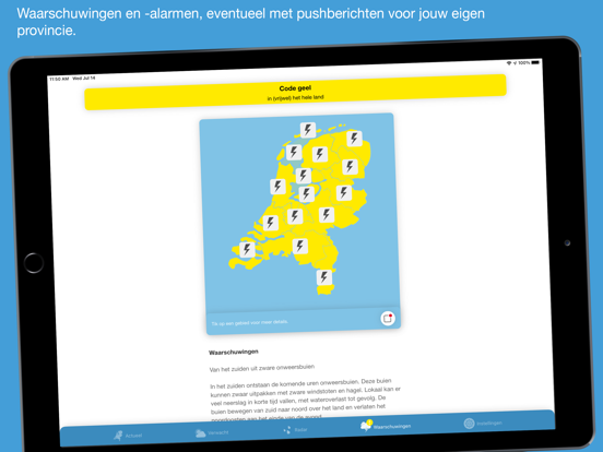 Weerbericht Nederland iPad app afbeelding 3