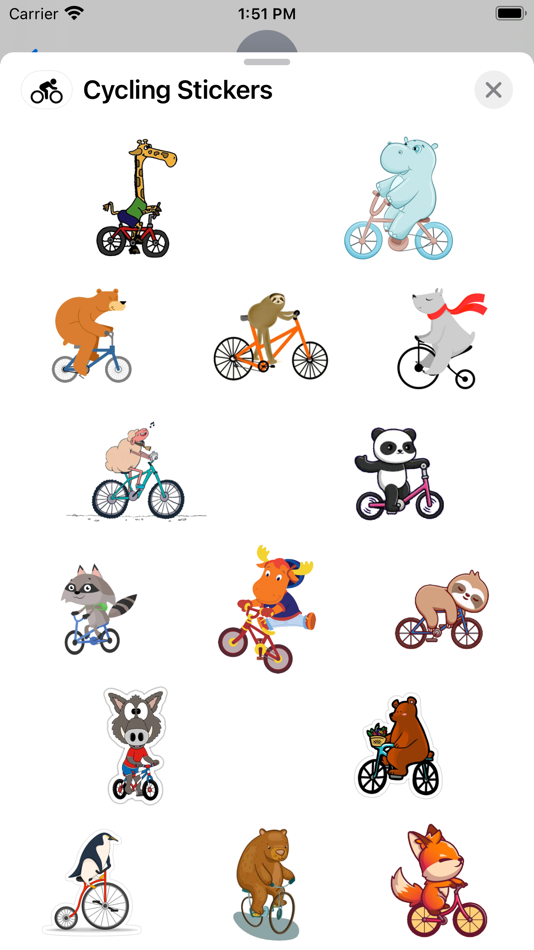 #1. Cycling Stickers (iOS) 由: Paul Scott