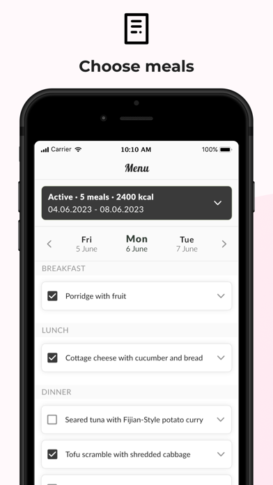 The Glow Paradise - Meal Plans Screenshot
