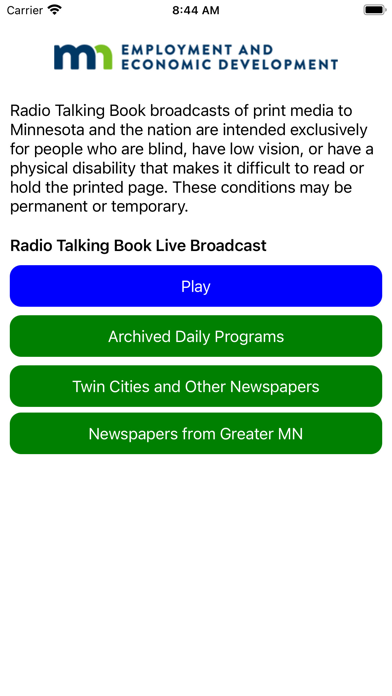 Radio Talking Book Screenshot