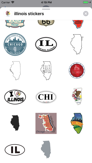 Illinois emoji - USA stickers Screenshot