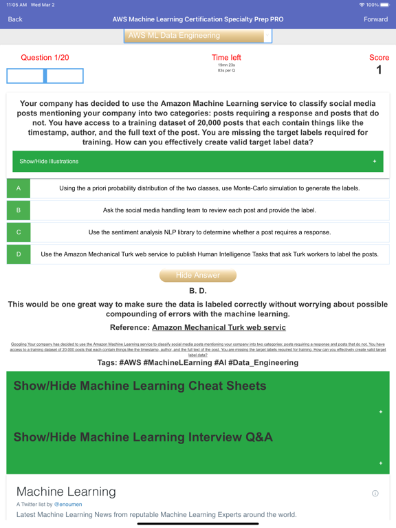 AWS Machine Learning Exam Prep screenshot 4