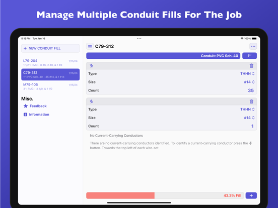 Screenshot #5 for Derated: Conduit Fill