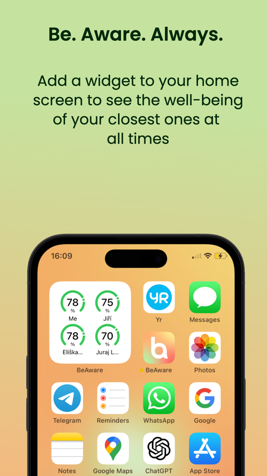 #4. BeAware: Well-being Sharing (iOS) 由: Jiri Zdvomka