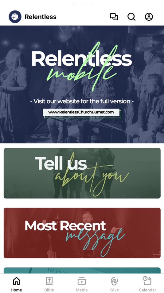 #1. Relentless Church - Burnet, TX (iOS) Podle: Relentless Church Burnet