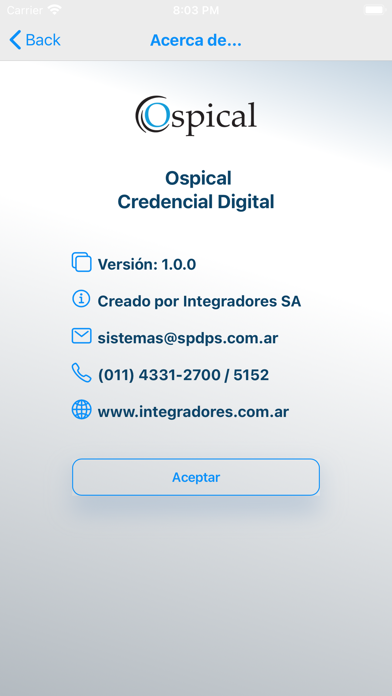 Ospical - Credencial Digital Screenshot