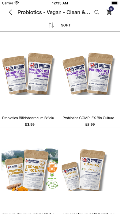 British Vitamins Screenshot