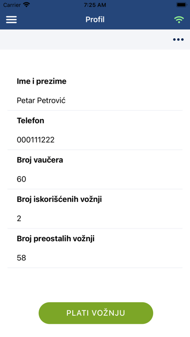 Lux Taxi - Vaučeri Screenshot