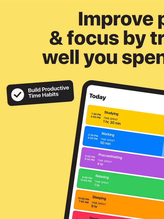Screenshot #4 pour Focus: Track Time/Daily Habits