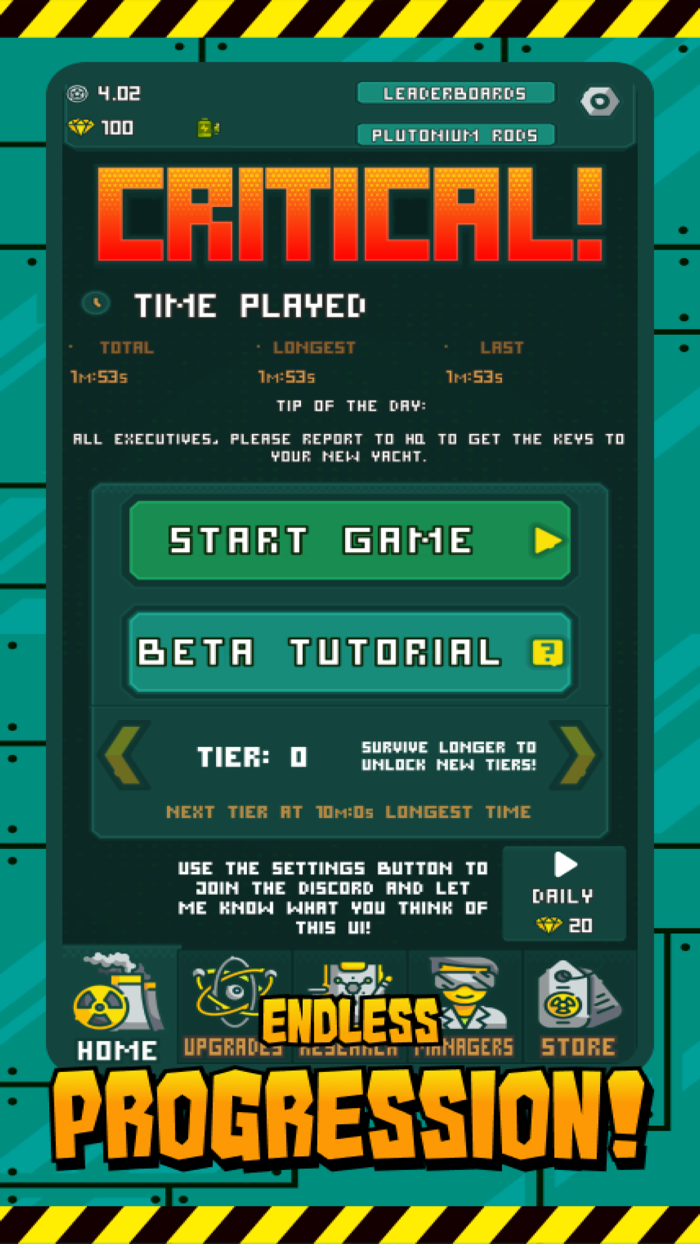 Critical - Incremental Reactor