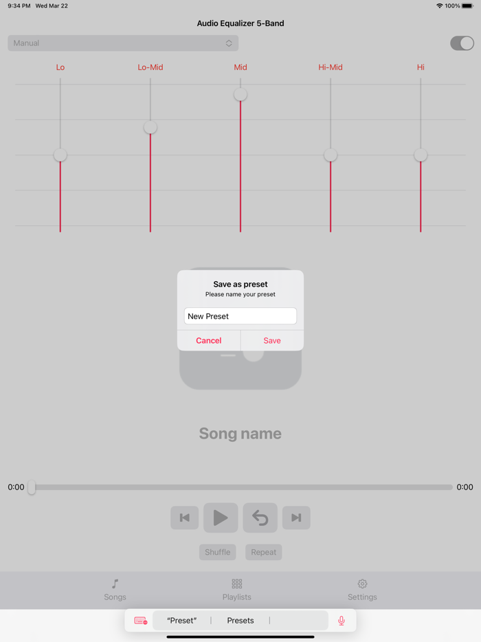 Audio Equalizer 5-Band
