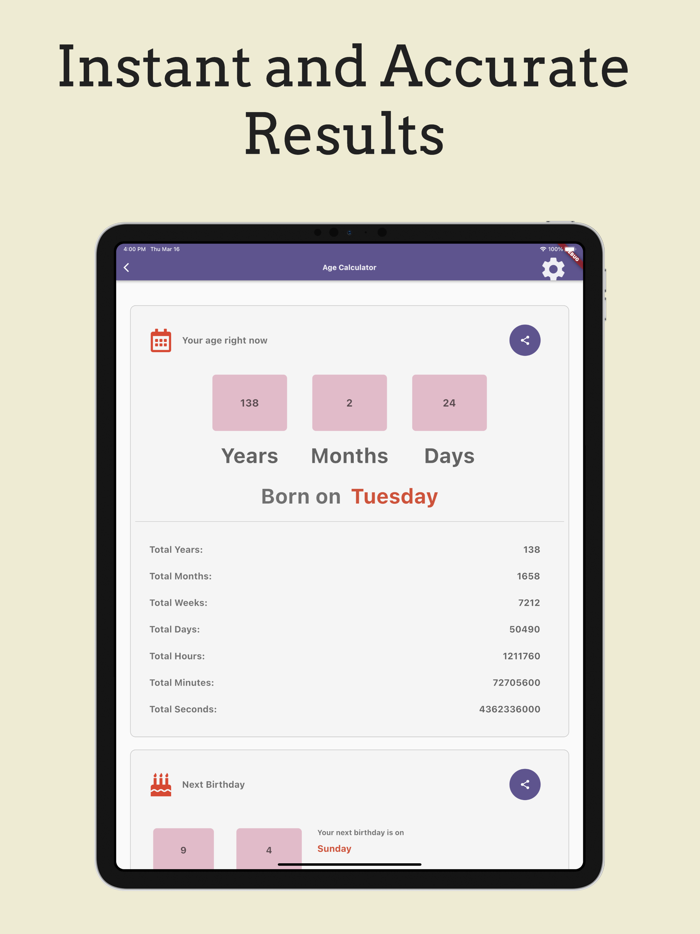 Age Calculator - Know Your Age