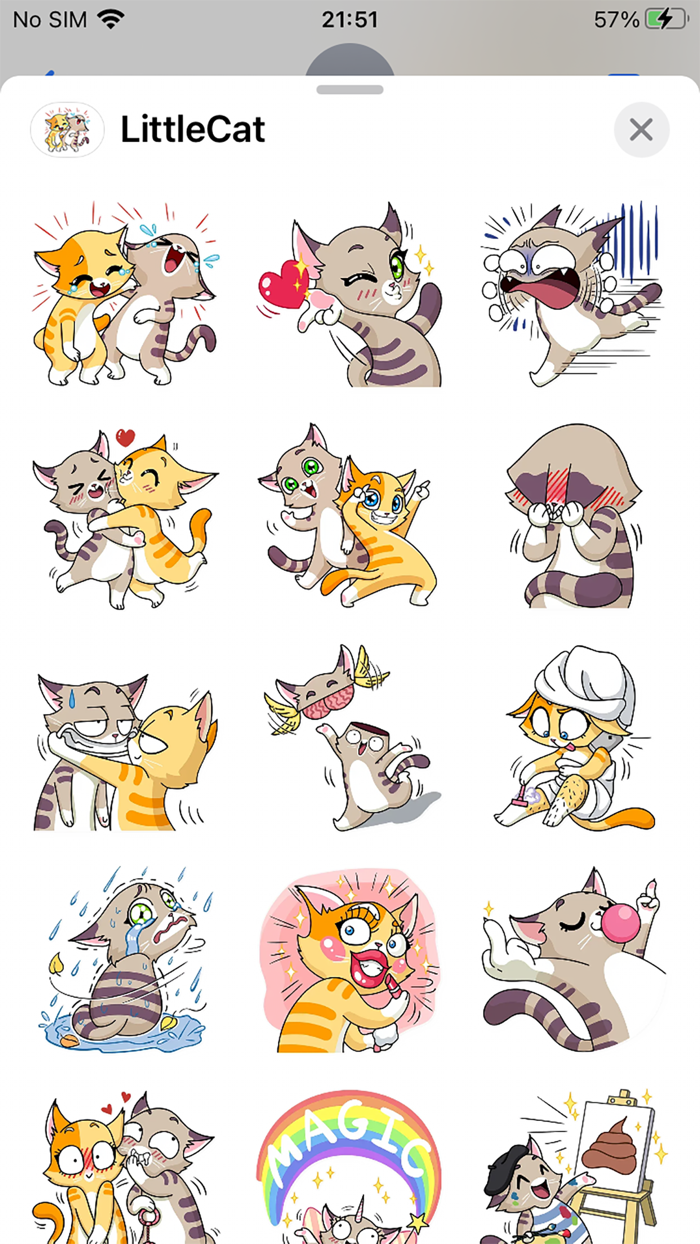 Love Cat Emoji Funny Stickers