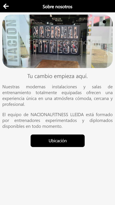 NacionalFitness Gym Screenshot