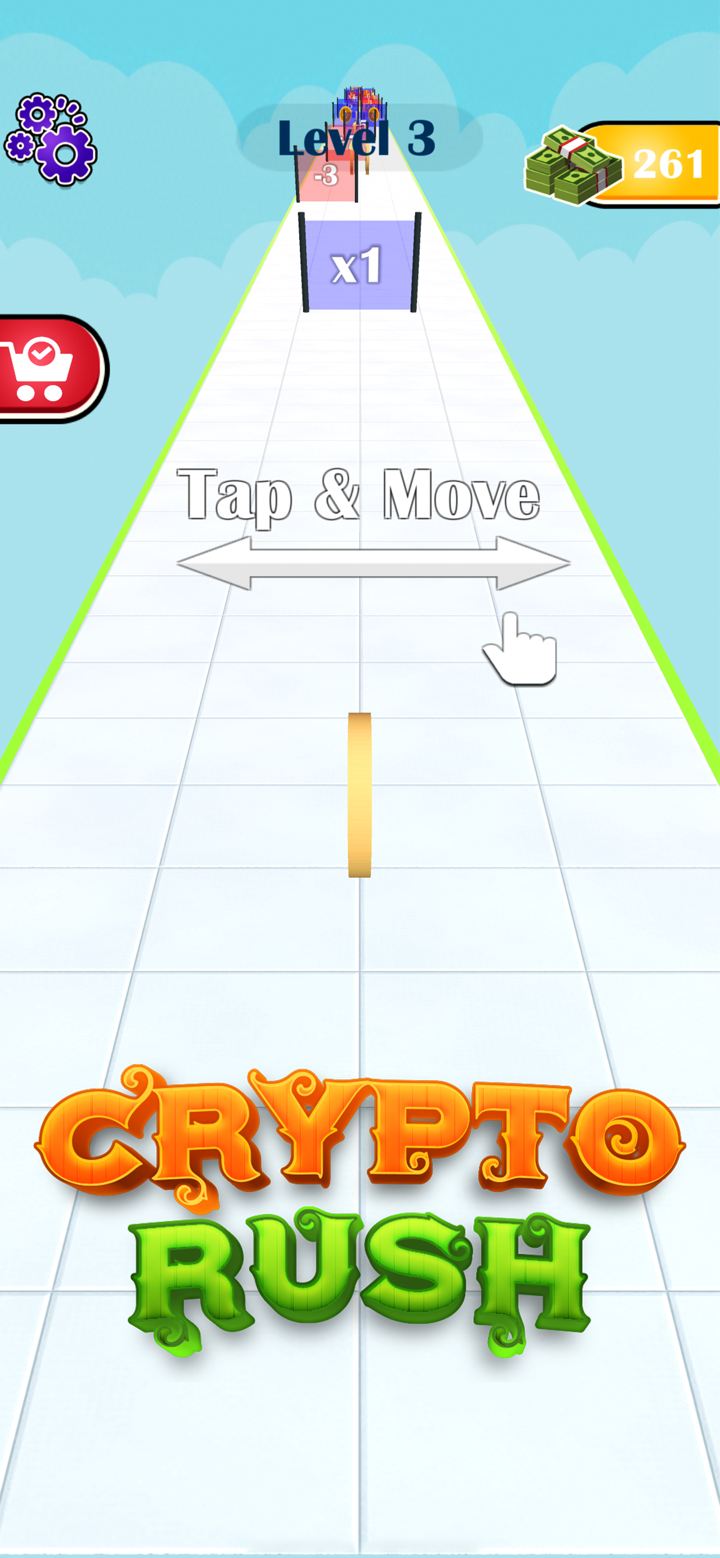 Crypto Rush 3D Coin Roll Race screenshot 1