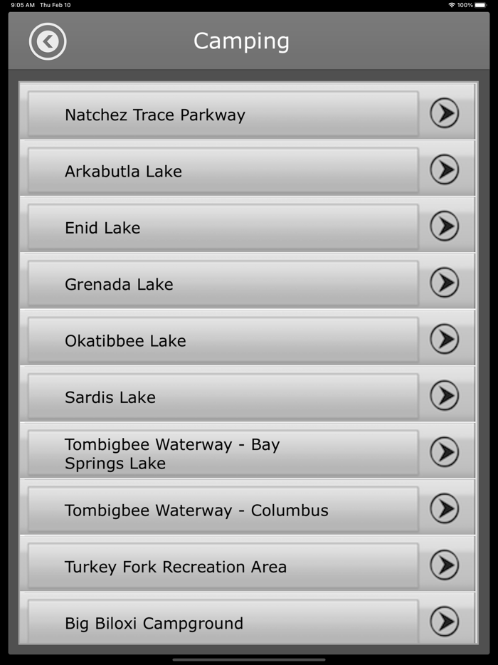 Mississippi-Camping and Trails