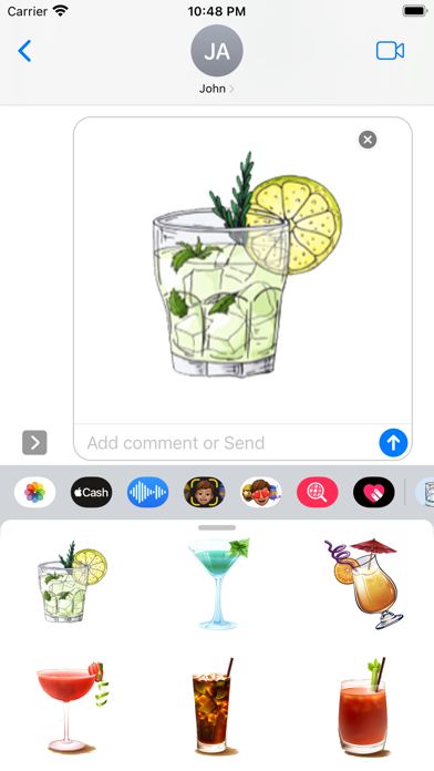 Bartender Cocktail Stickers Screenshot
