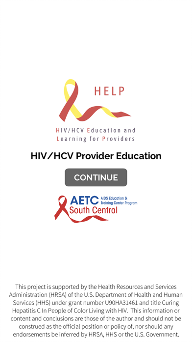 HIV/HCV Provider Education Screenshot