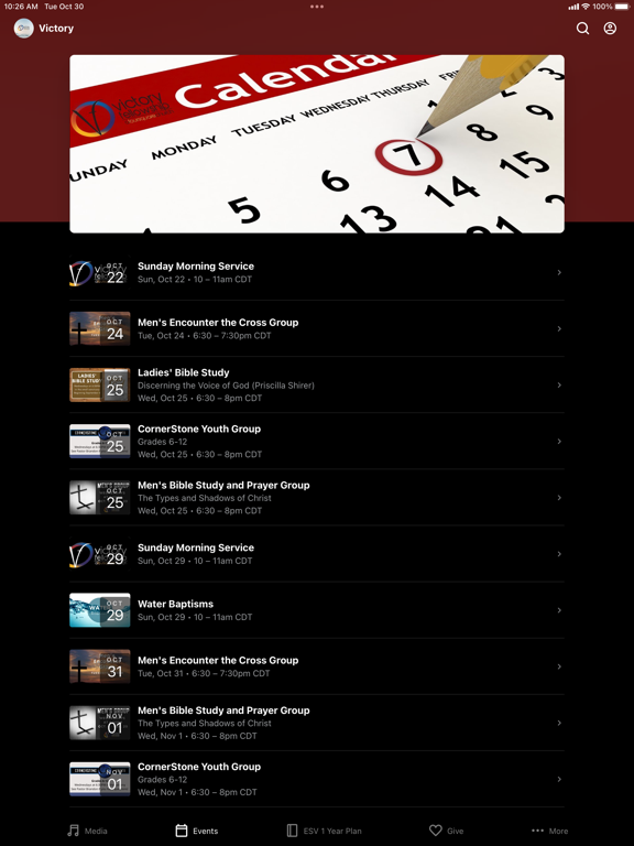 Victory Fellowship Emporia iPad screenshot 2 - Education app