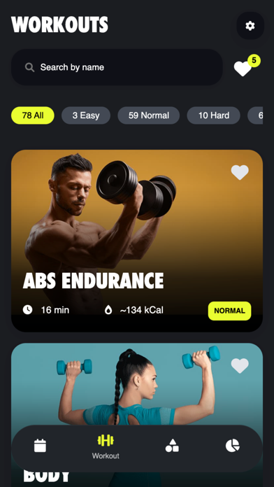 Dumbbell Training App Screenshot